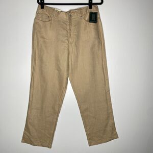 New Lauren Ralph Lauren Linen Hyannis Sport Pant Women's Size 14